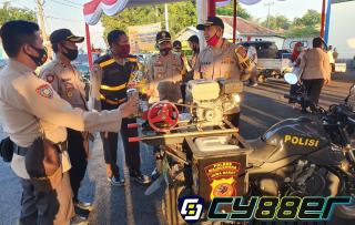 Bhabinkamtibmas Polsek Jatiwangi Majalengka Kreatif, Ubah Motor Jadi Mesin Pemadam Penanggulangan Karhutla